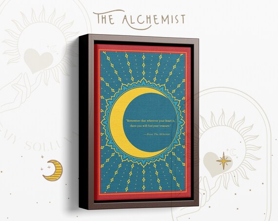 The Alchemist Moon Quote Paulo Coelho Cover Art Spiritual Book Poster