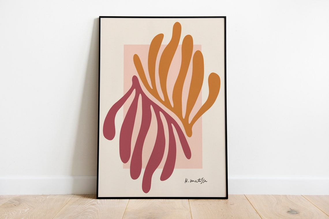 Henri Matisse Coral Leaf Cut Out Organic Art Exhibition Poster - Image 3