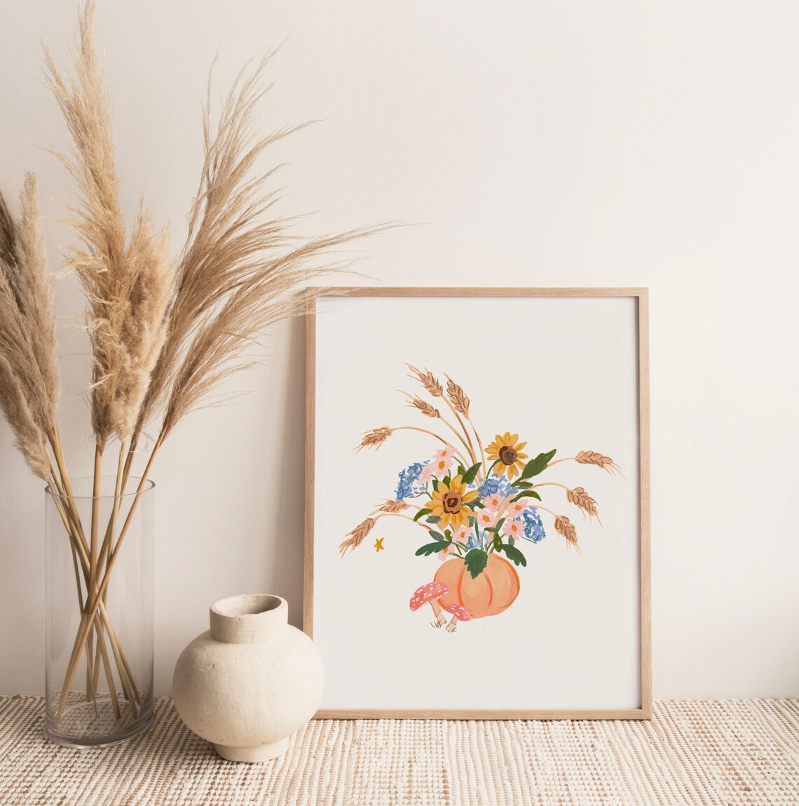 Fall Floral Arrangement Botanical Art Print - Image 2