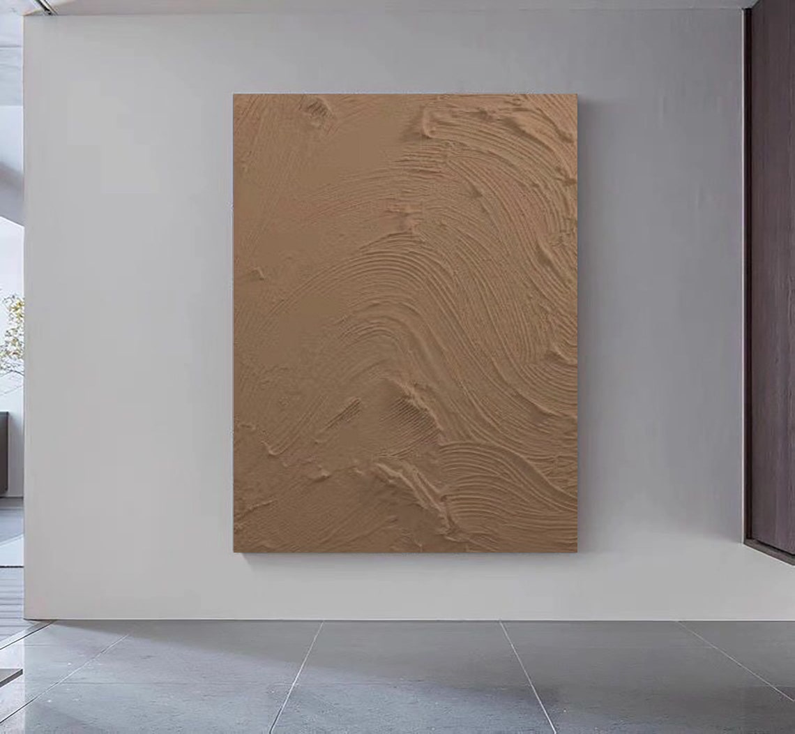 Brown 3d Textured Wall Art Brown Wall Art Brown Abstract Painting On Brown Textured Art Brown Abstract Art Painting 3d Brown Wall Art - Image 5