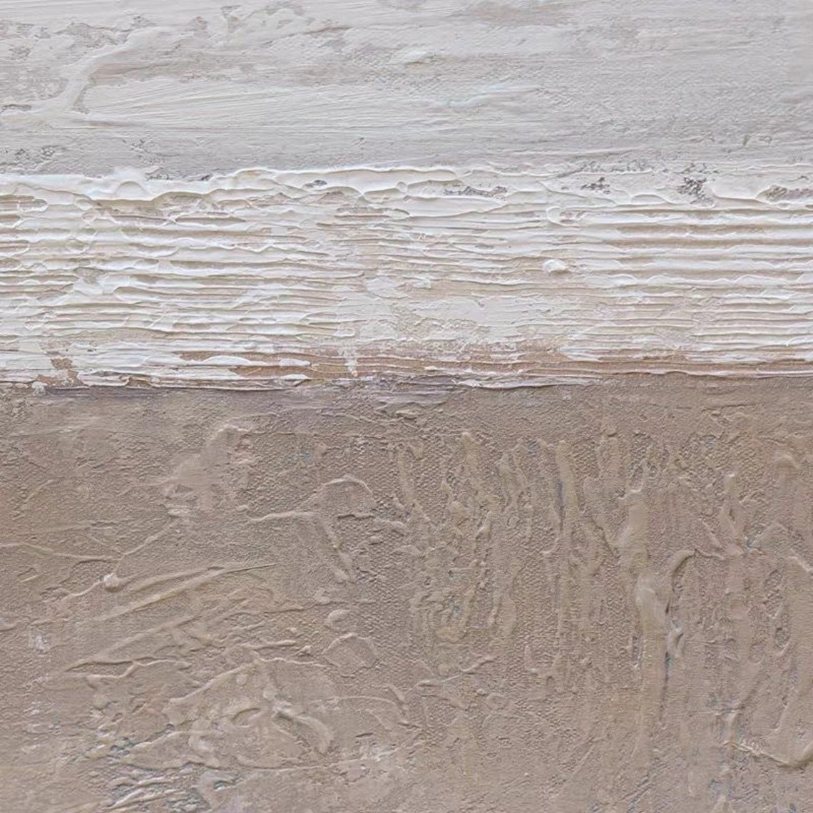 Beige And White Abstract Painting Beige And White Wall Art Painting On Acrylic Painting Beige White Wall Paintings Textured Painting - Image 3