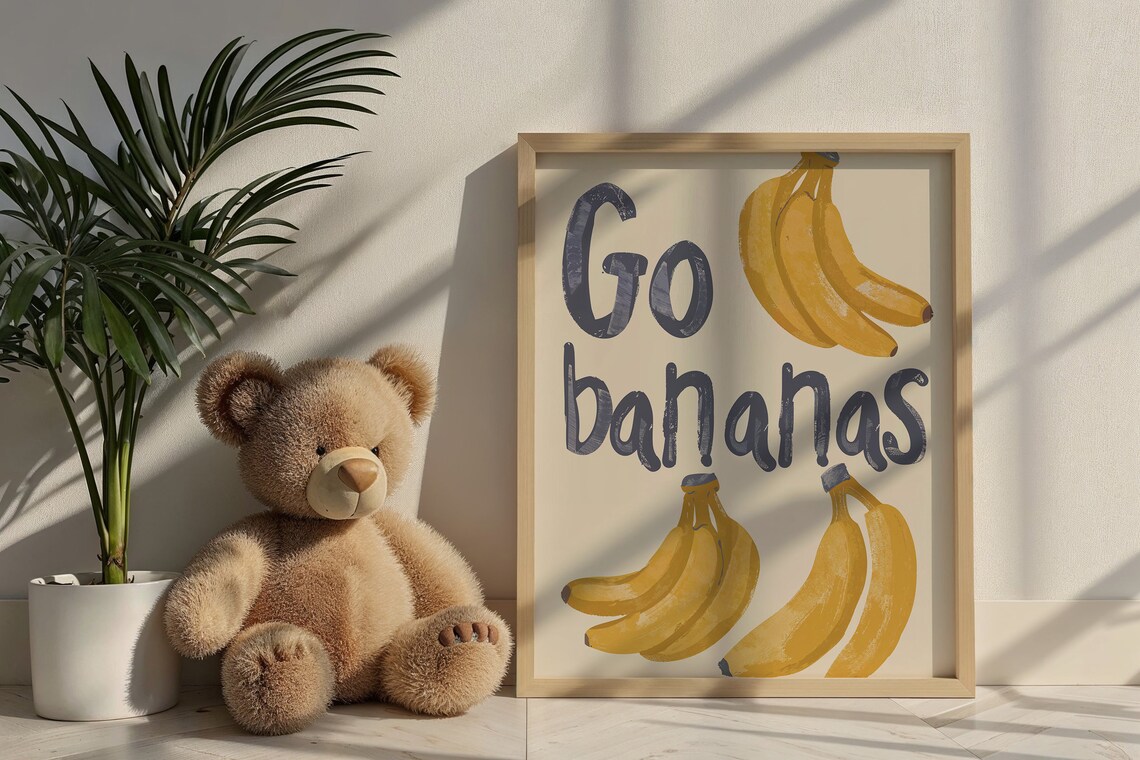 Banana Print, Nursery and Kitchen Wall Art Poster - Image 6