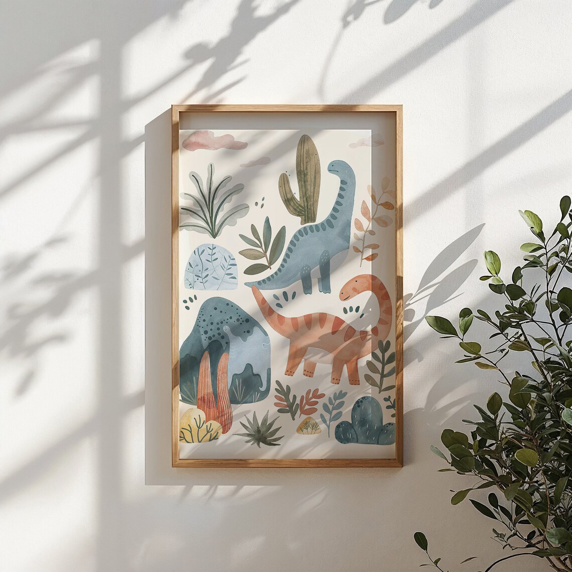 Watercolor Dinosaur Nursery Art Print, Kids Decor - Image 5