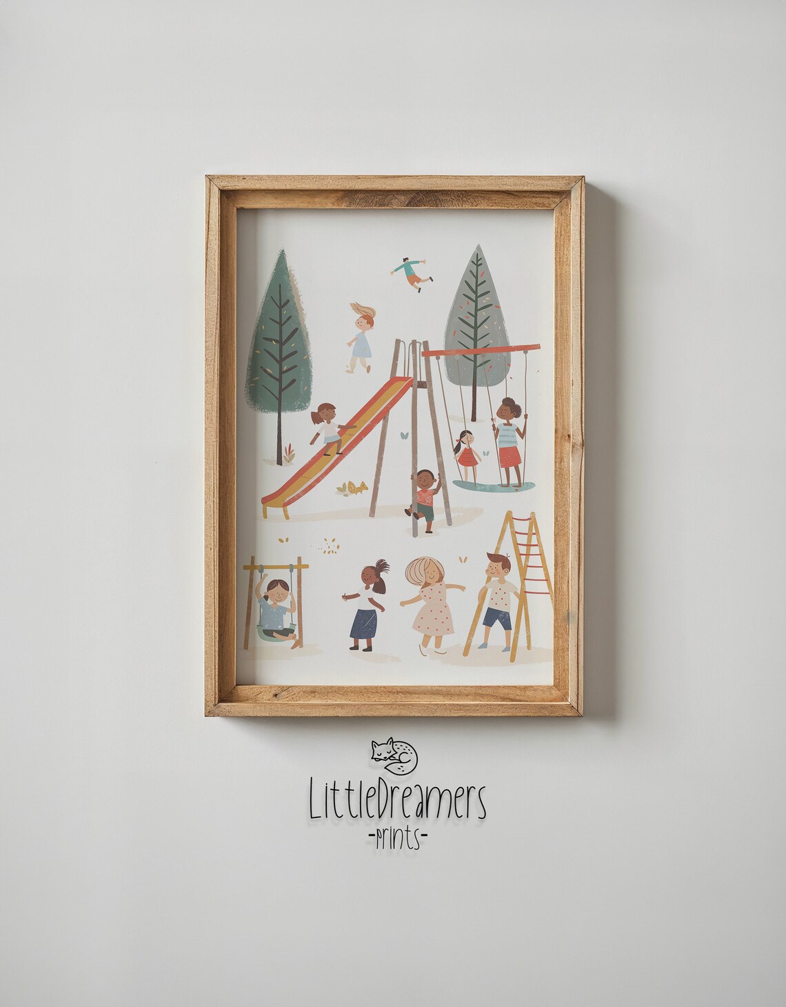 Playground Fun Children Playing Art Print for Nursery - Image 6