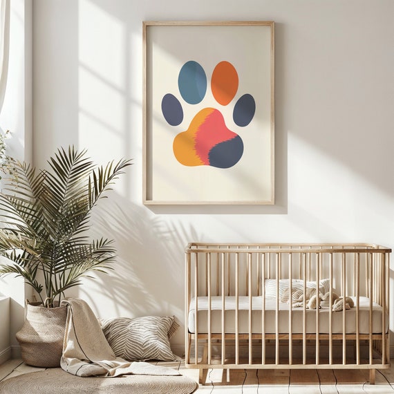 Nursery Wall Art Colorful Abstract Shapes Poster Kids Room Decor Modern Playroom Artwork Educational Geometric Print Decor Gift For Children
