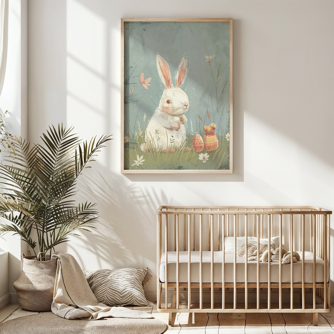 Easter Bunny Whimsical Nursery Art Print, Kids Room - Image 4