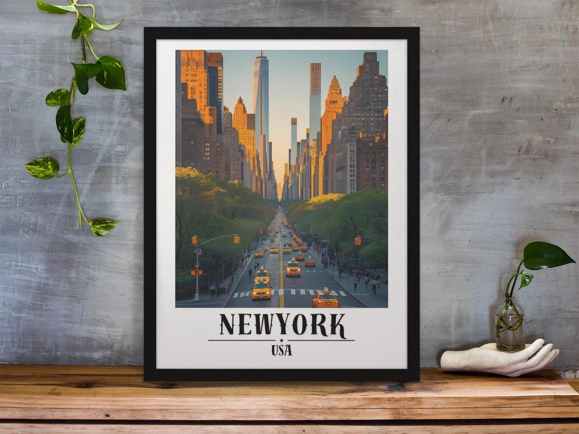 New York City Travel Poster Nyc Wall Art New York City Print Nyc Travel Poster New York City Wall Art New York City Home Decor Nyc Art