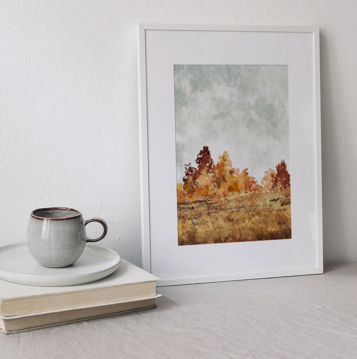 Fall Landscape Vintage Oil Painting Wall Art Print - Image 2