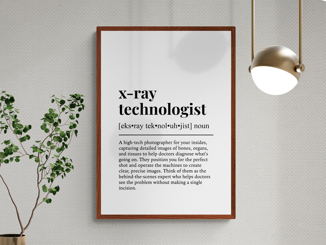 X Ray Technologist Funny Definition Job Work Gift Wall Art Print - Image 2