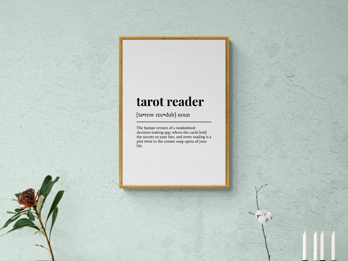 Tarot Reader Funny Definition Typography Art Print - Image 2