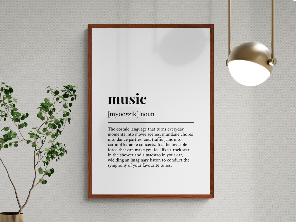 Music Funny Definition Dictionary Wall Art Musician Gift Print Poster - Image 3