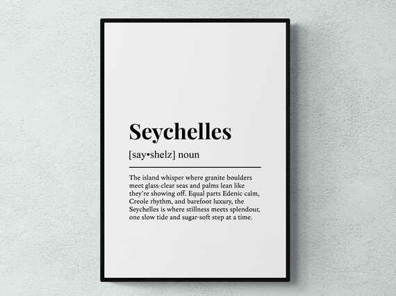 Seychelles Funny Definition Africa Art Print