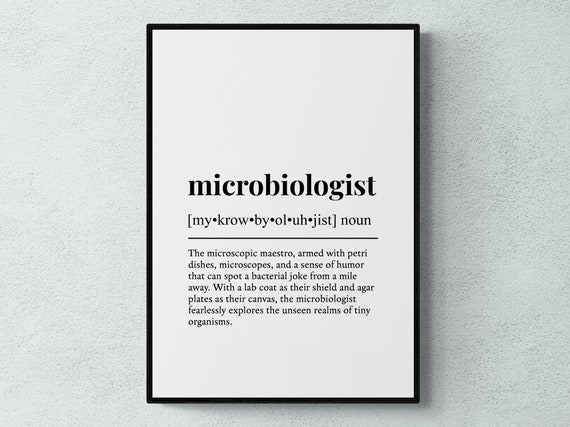 Microbiologist Funny Definition, Humor Art Print