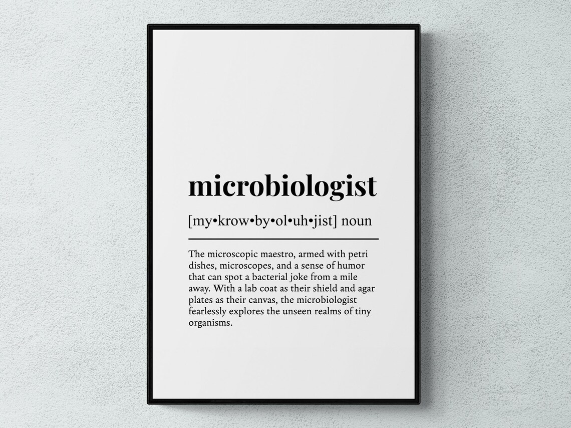 Microbiologist Funny Definition, Humor Art Print