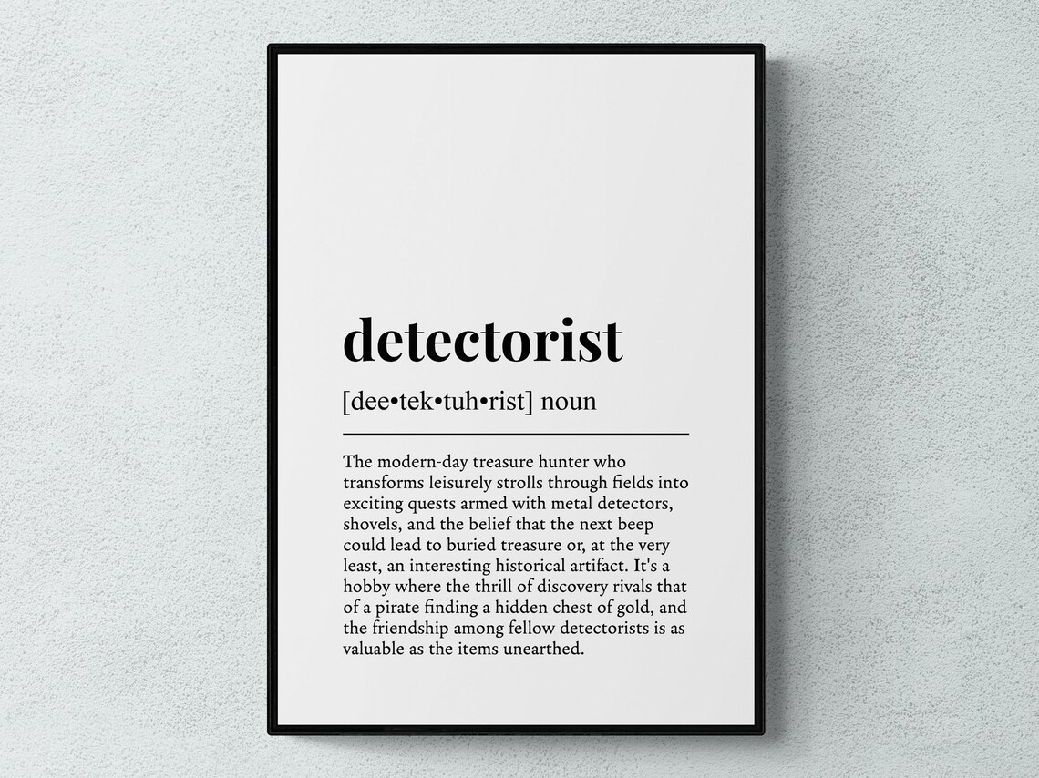 Detectorist Funny Definition Hobby Wall Art Print