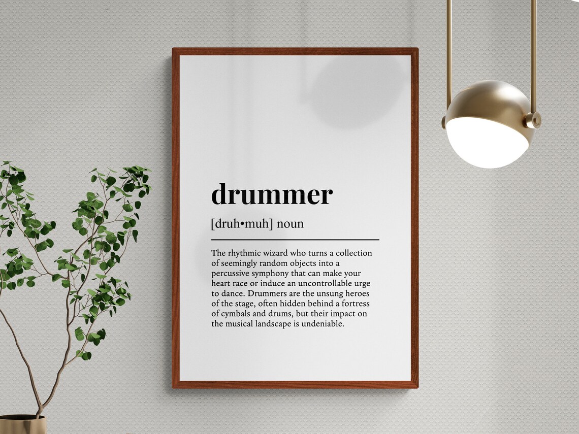 Drummer Funny Definition Music Art Print - Image 3