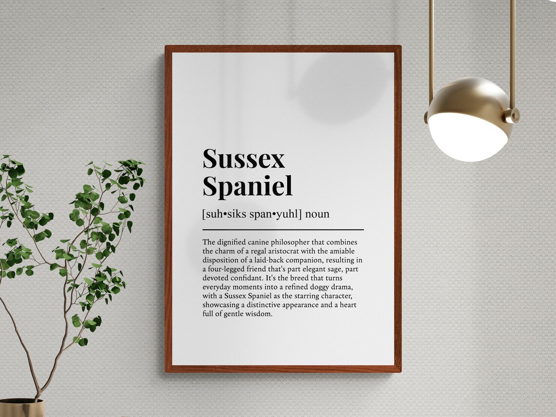 Sussex Spaniel Funny Definition Dog Art Print - Image 3