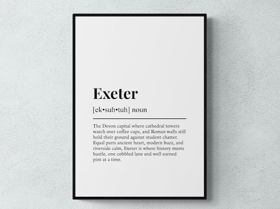 Exeter Funny Definition Devon Art Print