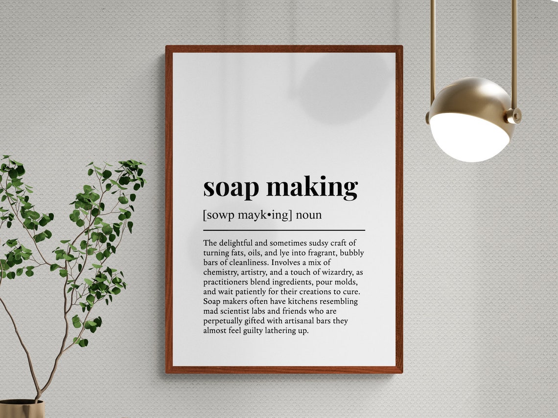 Soap Making Funny Dictionary Definition Crafty Hobby Gift Poster - Image 3