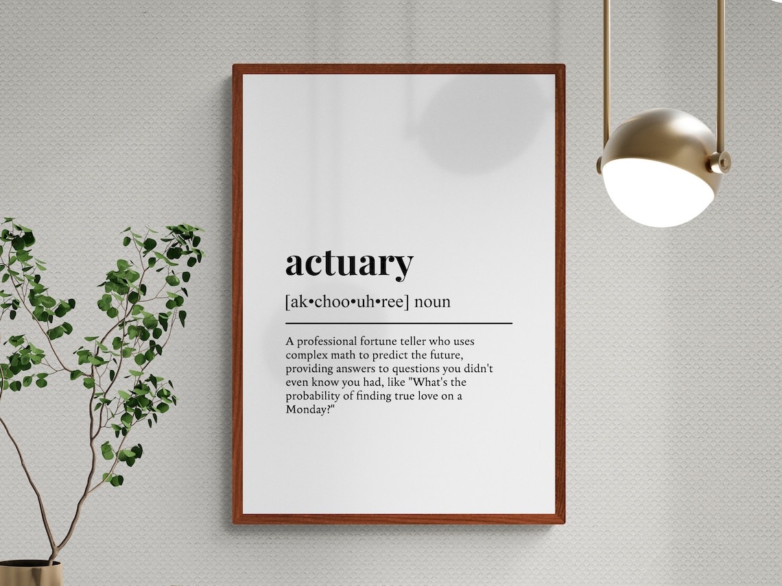 Actuary Funny Definition Job Work Gift Art Print - Image 2