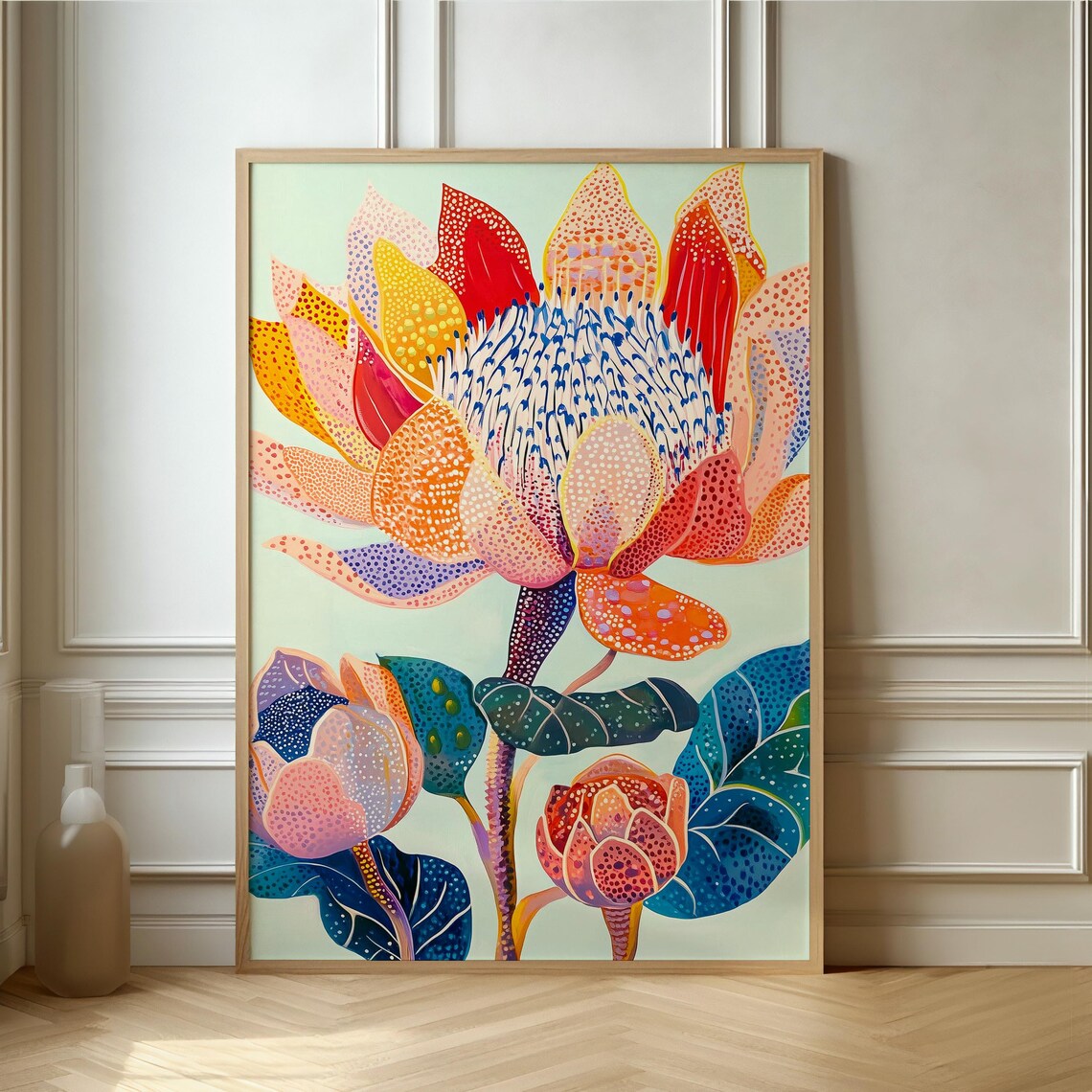 Protea Floral Art, Contemporary Botanical Poster