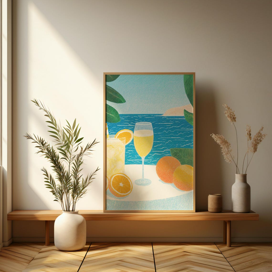 Citrus Lemonade Drinks By A Sparkling Blue Sea Summer Poster - Image 3