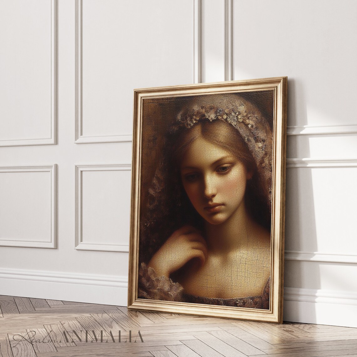Antique Woman Moody Portrait, Vintage Portrait Print - Image 2
