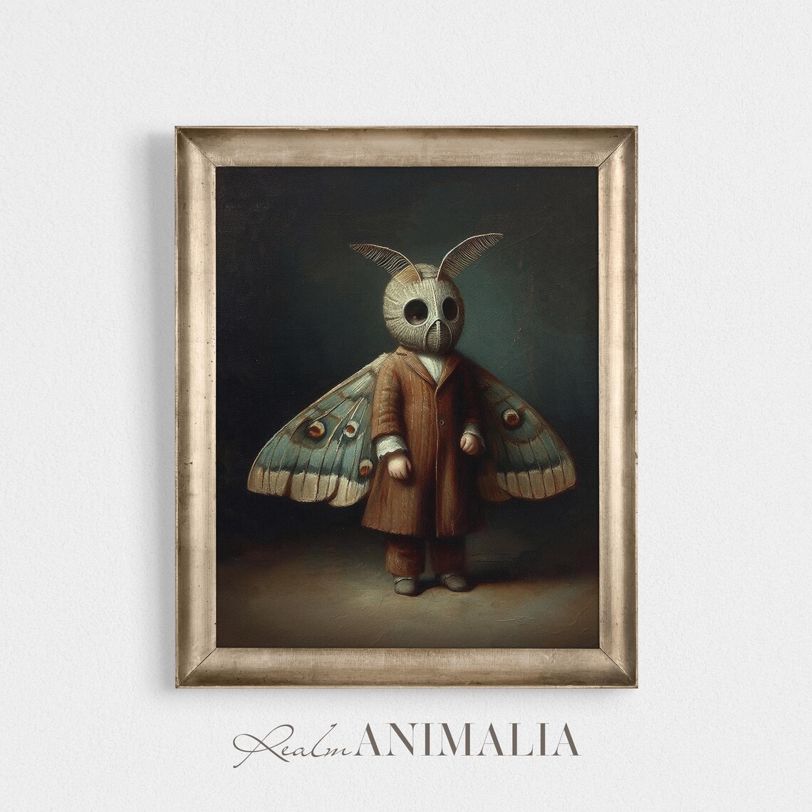 Vintage Child in Moth Costume Halloween Art Print - Image 4