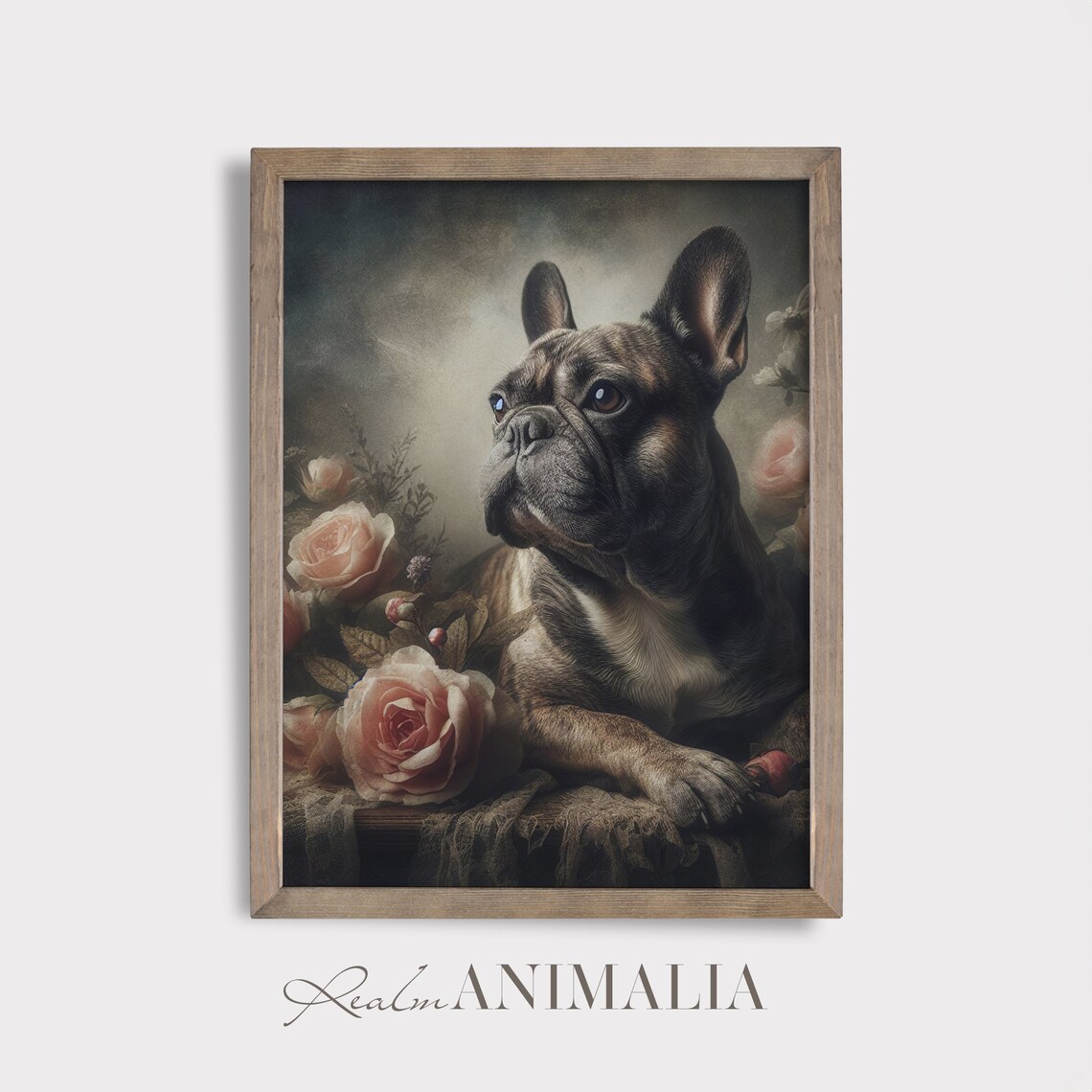 French Bulldog Portrait, Vintage Style Dog Art Print - Image 4