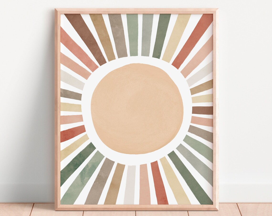 Boho Sun Art Print, Nursery and Playroom Decor - Image 3