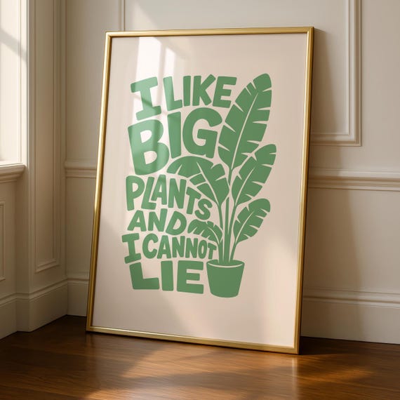 Prints About Plants Music Wall Art Botanical Poster Green Decor