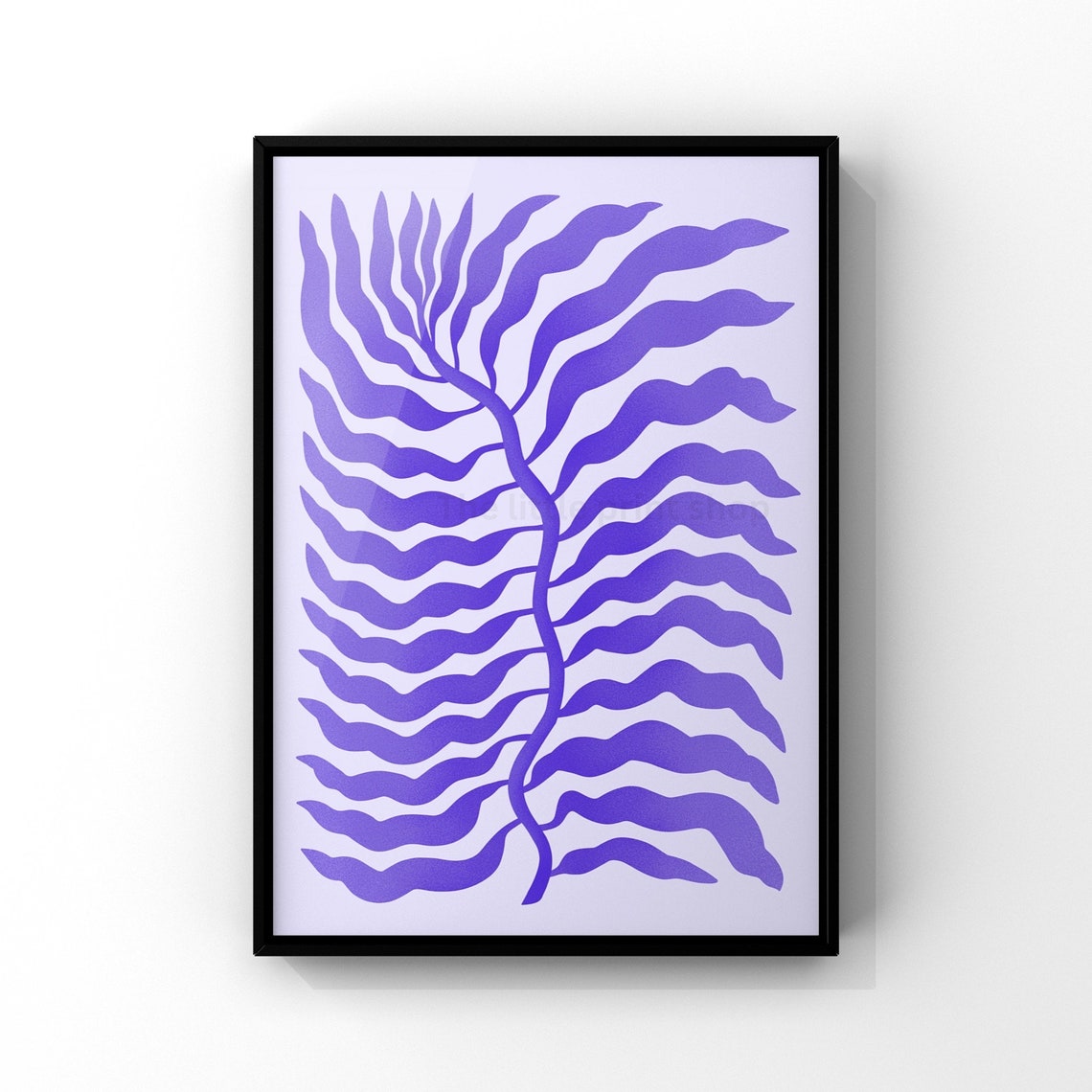 Pink Organic Abstract Botanical Pattern Modern Wall Decor Poster - Image 4