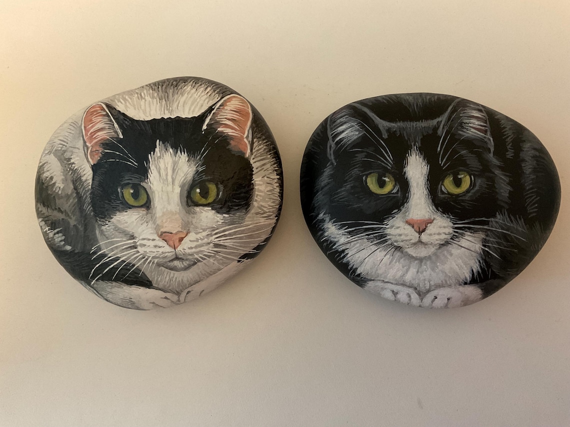 Cat Rocks Cat Painted On Rock, Art Print - Image 3