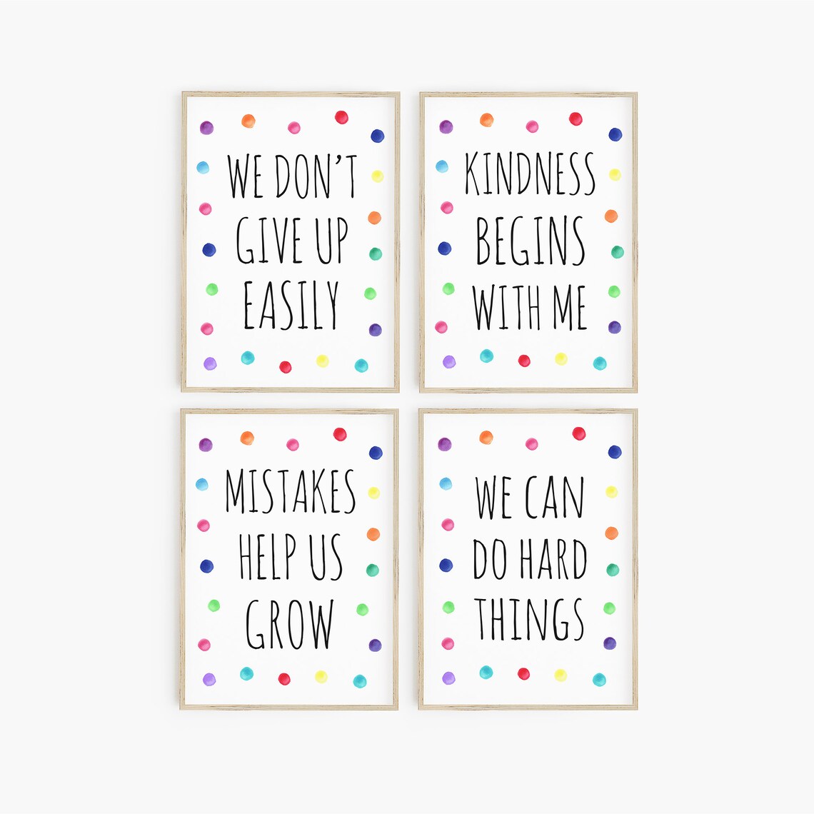 Growth Mindset Classroom Posters, Motivational Quote Art Print
