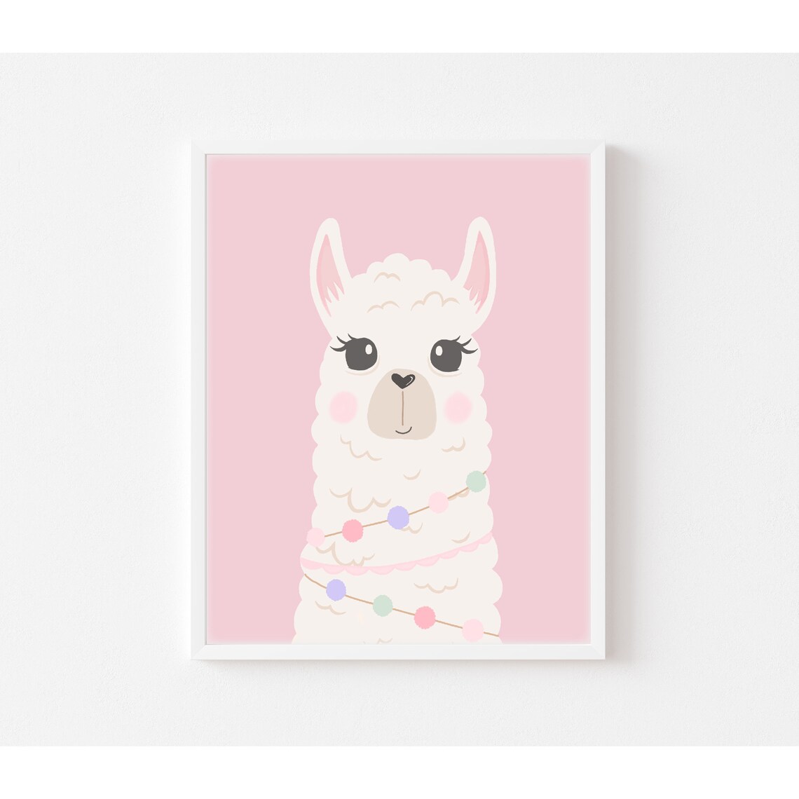 Cute Llama Art Print for Nursery and Bedroom - Image 3