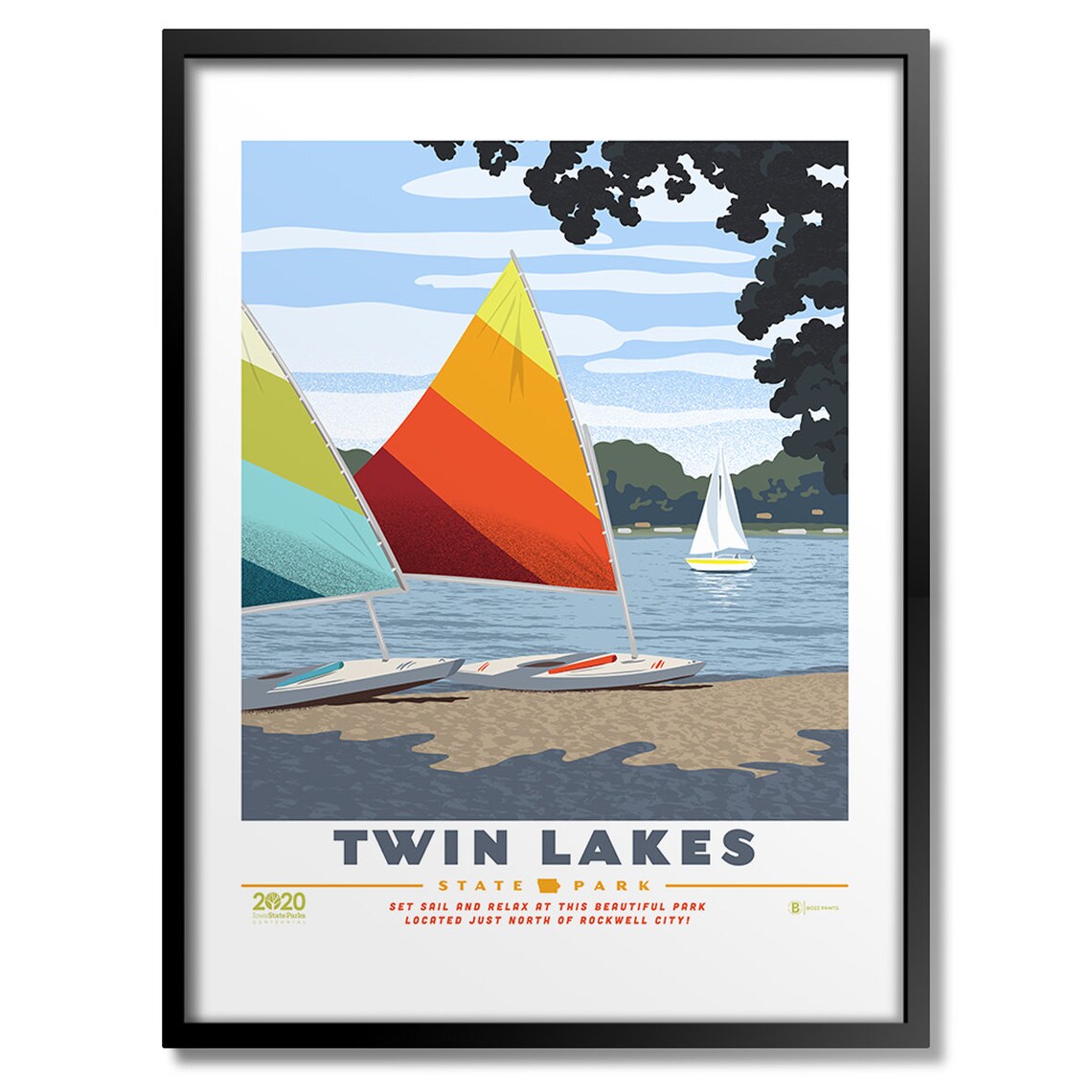 Twin Lakes State Park Travel Poster
