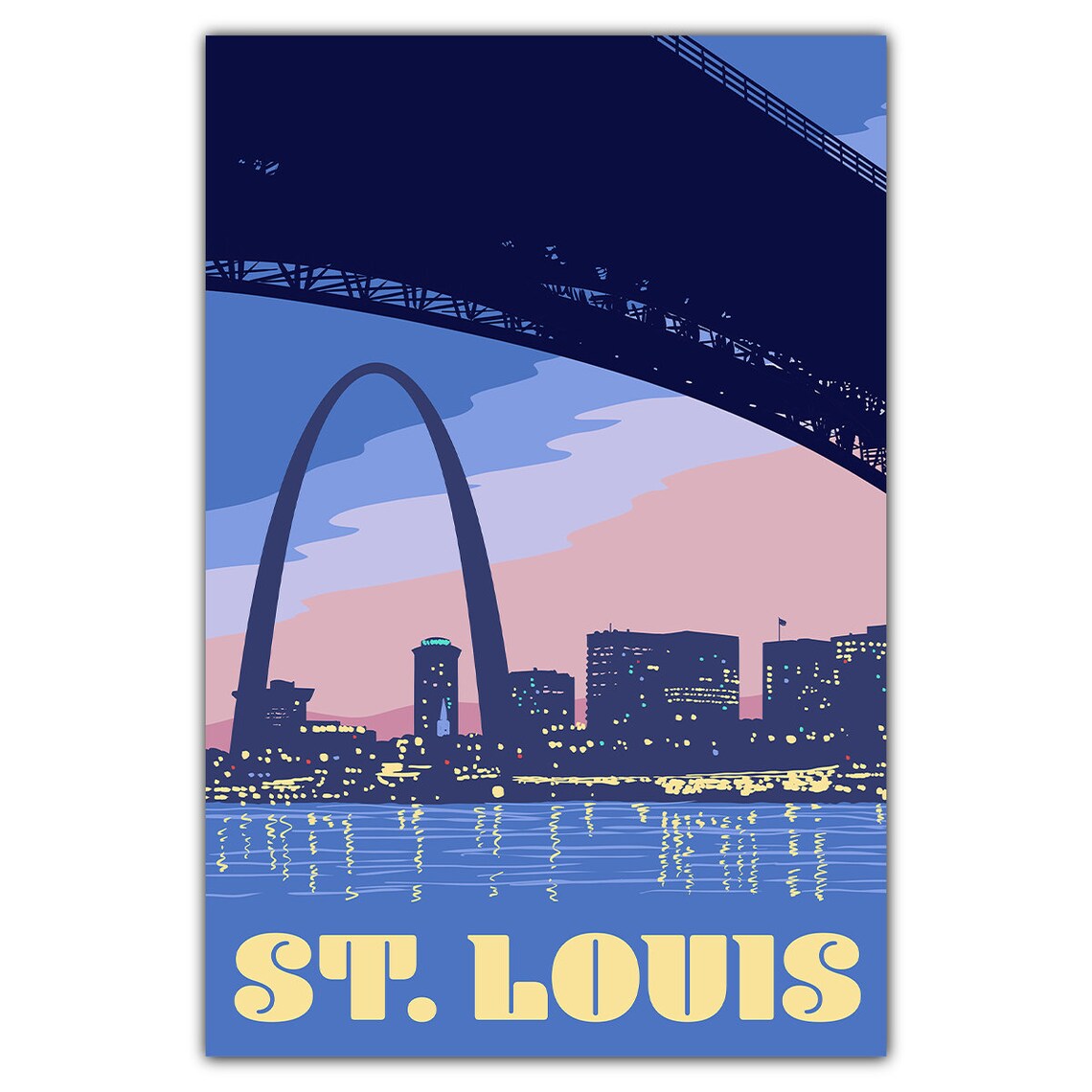 St Louis Eads Bridge Travel Poster