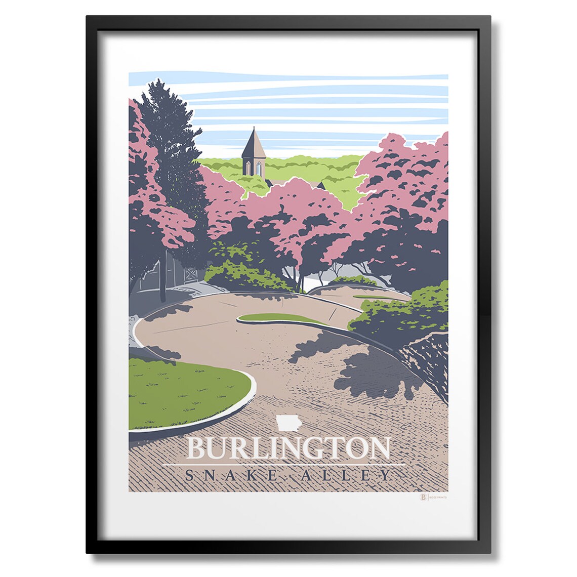 Burlington Snake Alley Art Print
