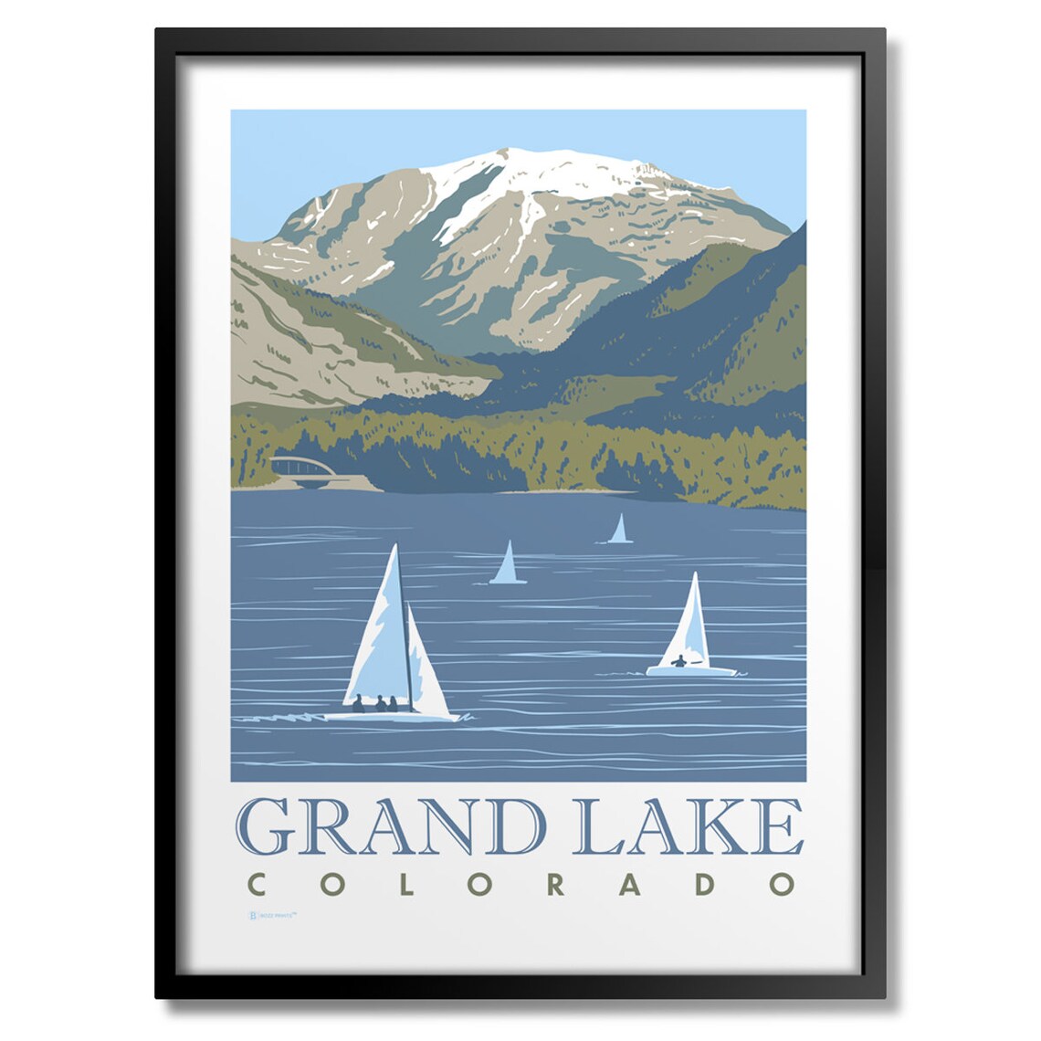 Grand Lake Colorado Travel Poster