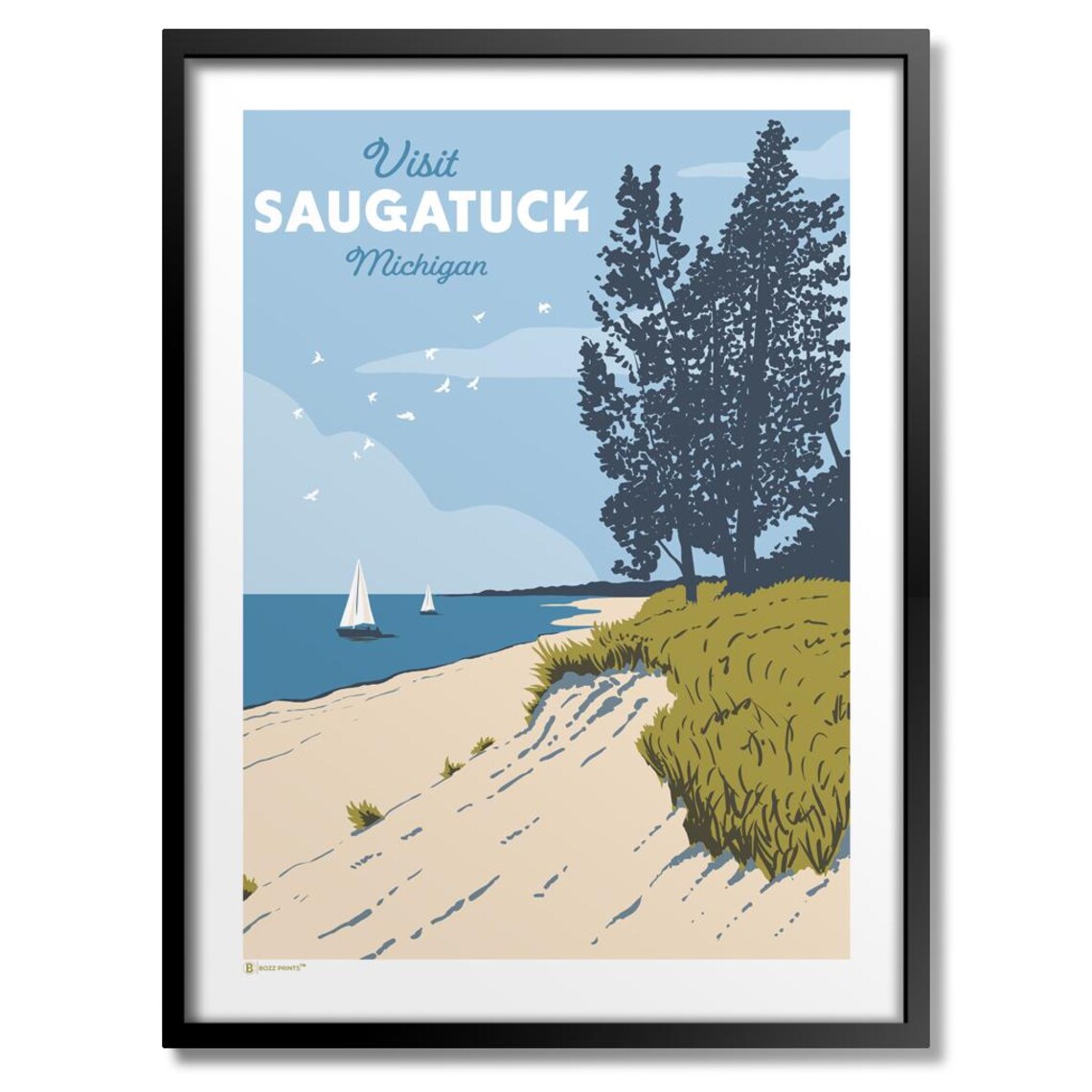 Saugatuck Beach Dunes Art Print