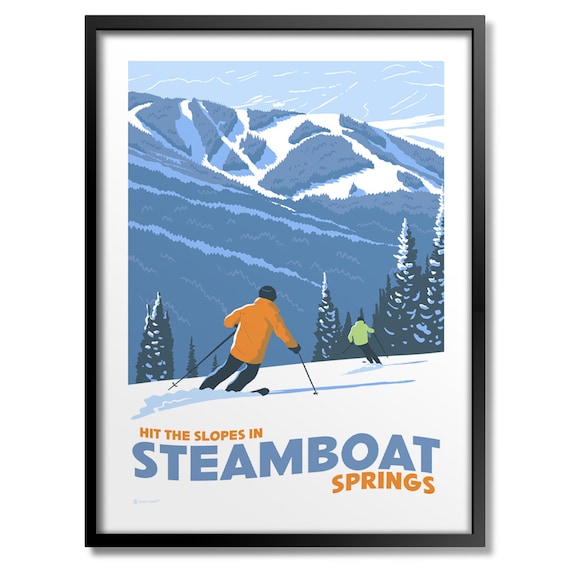 Steamboat Springs Ski Travel Poster