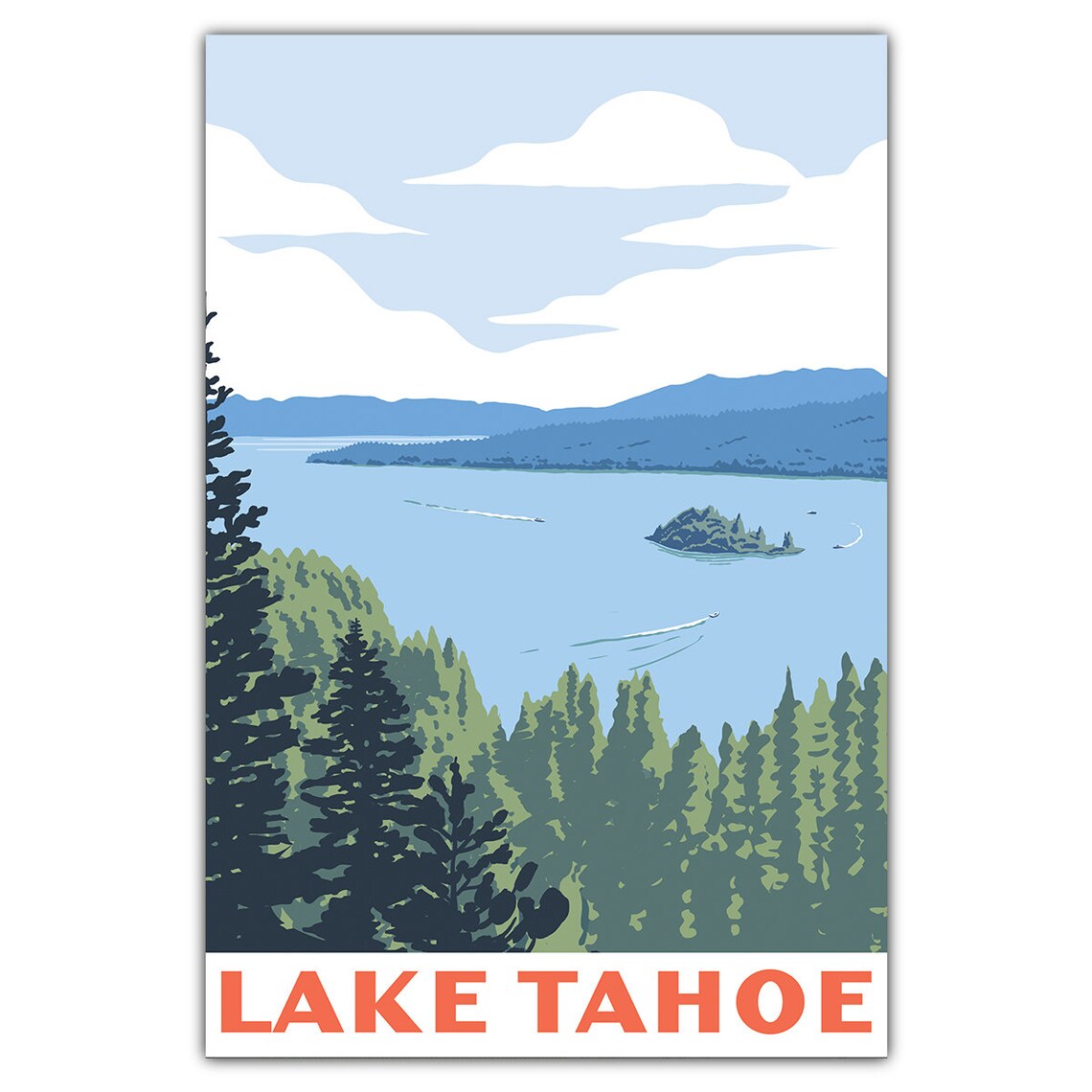 Lake Tahoe Emerald Bay Travel Poster