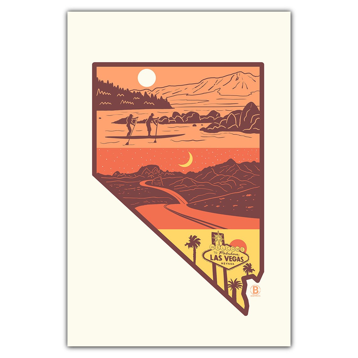Layers Of Nevada Travel Poster