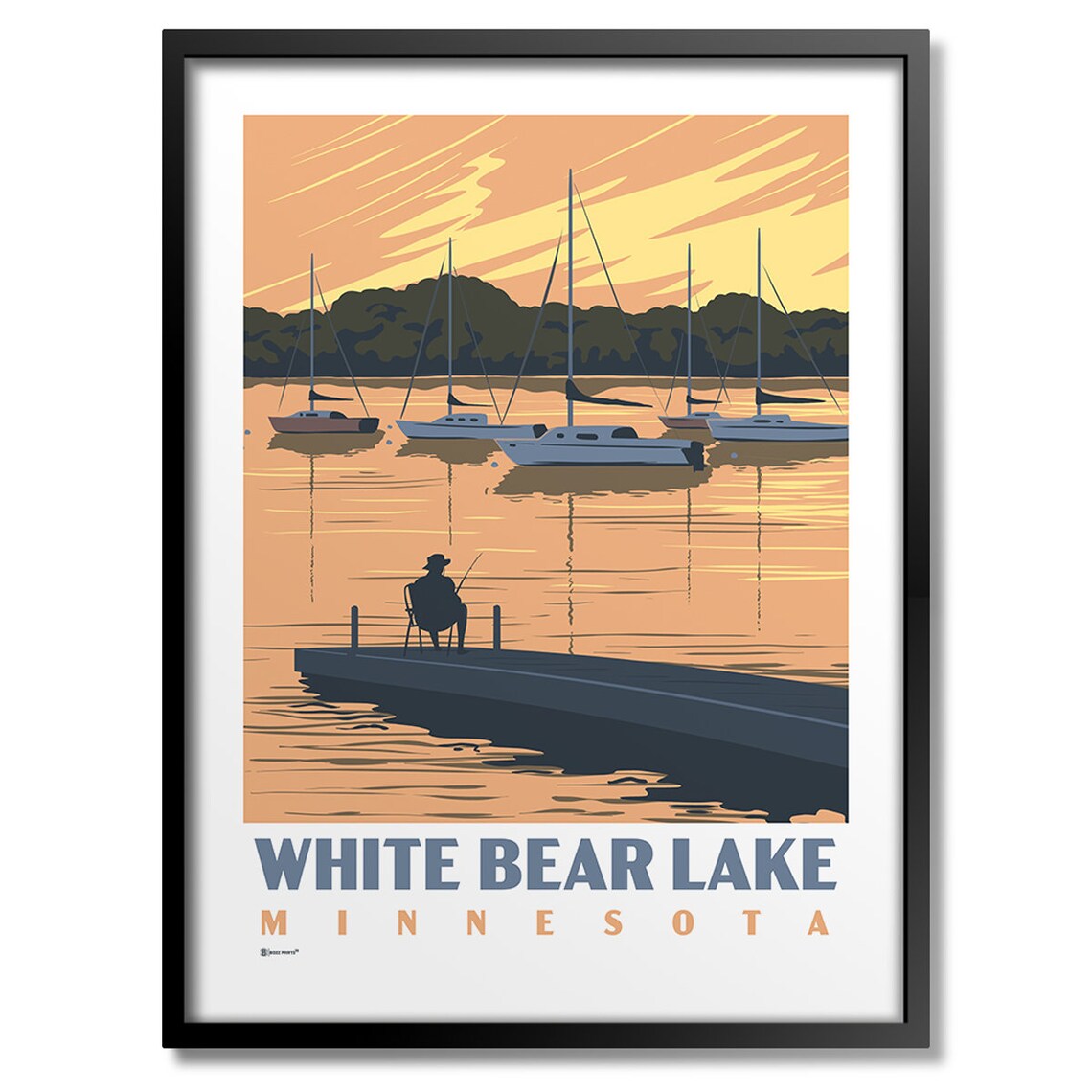 White Bear Lake Art Print, Wildlife Subject
