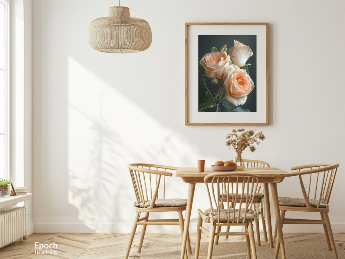 White Rose Bouquet Floral Art Print for Walls - Image 3