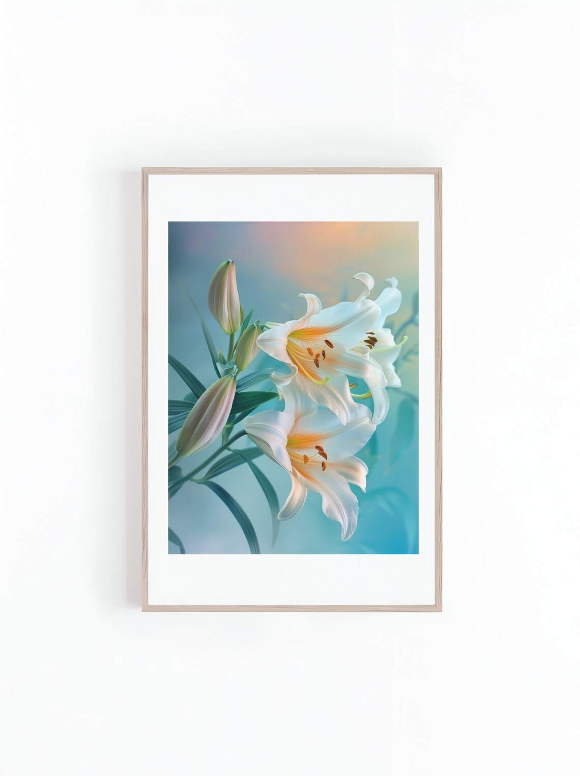 Lilac Flower Bouquet Floral Wall Art Print