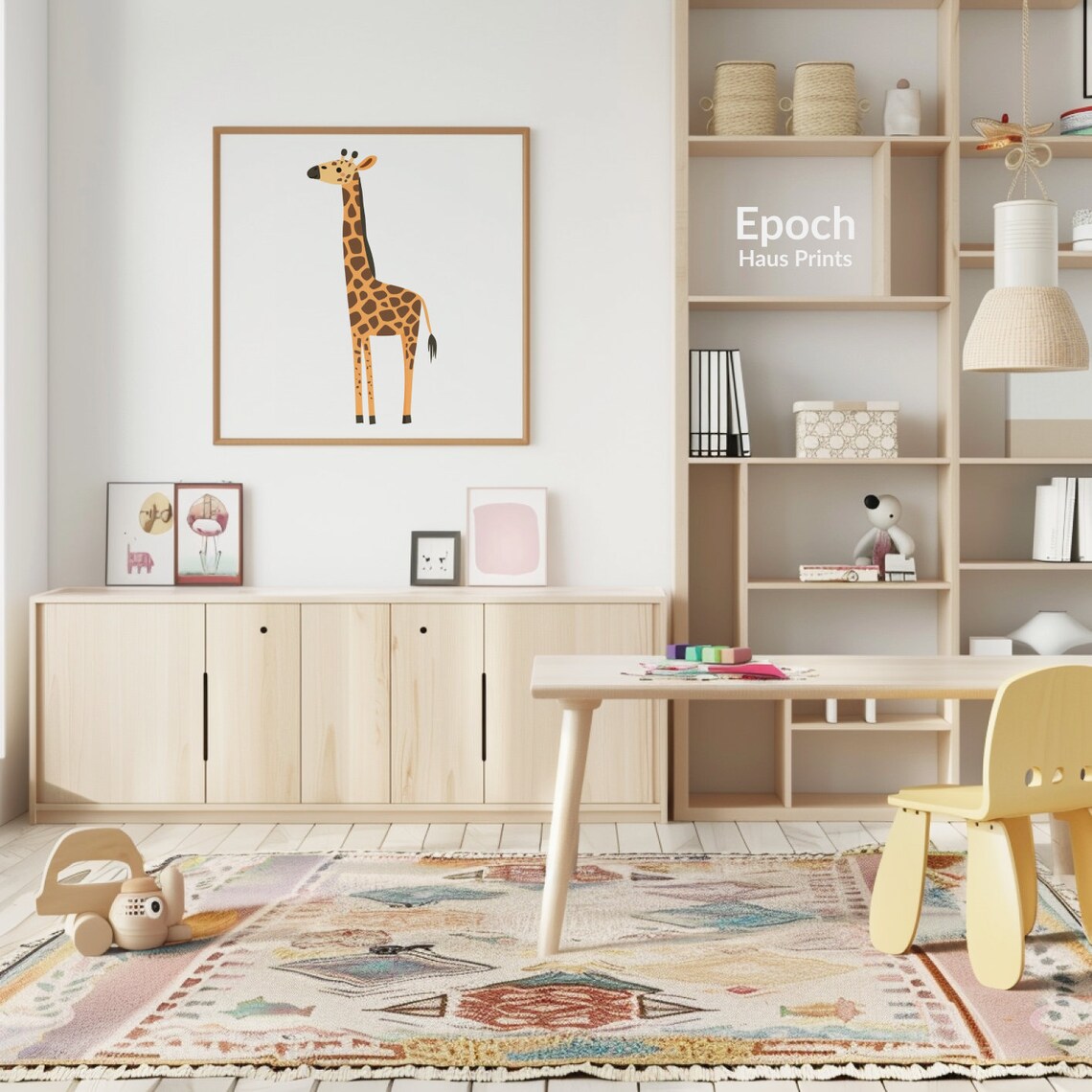 Giraffe Safari Animal Nursery Wall Art - Image 3