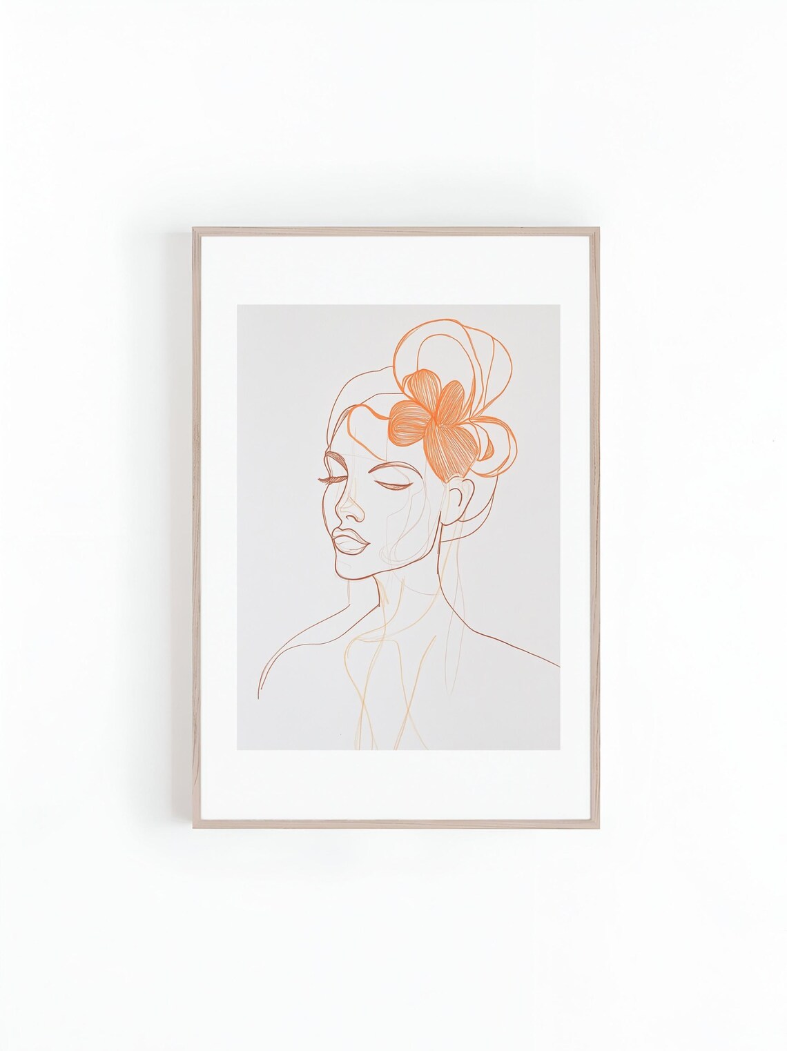 Abstract Drawing Of Woman Stencil Line Art Drawing Of Woman Feminine Figure Art Minimalist Wall Art Print Instant