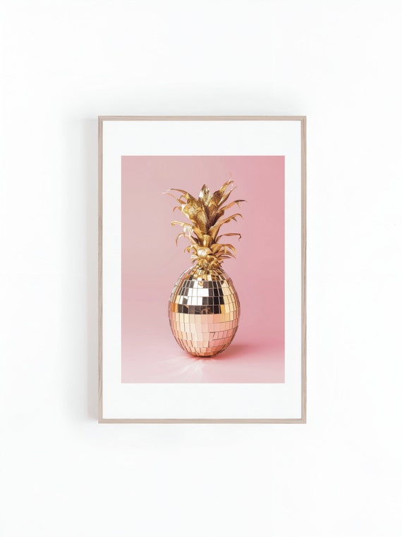 Pineapple Shaped Disco Ball, Funky Dance Floor Art