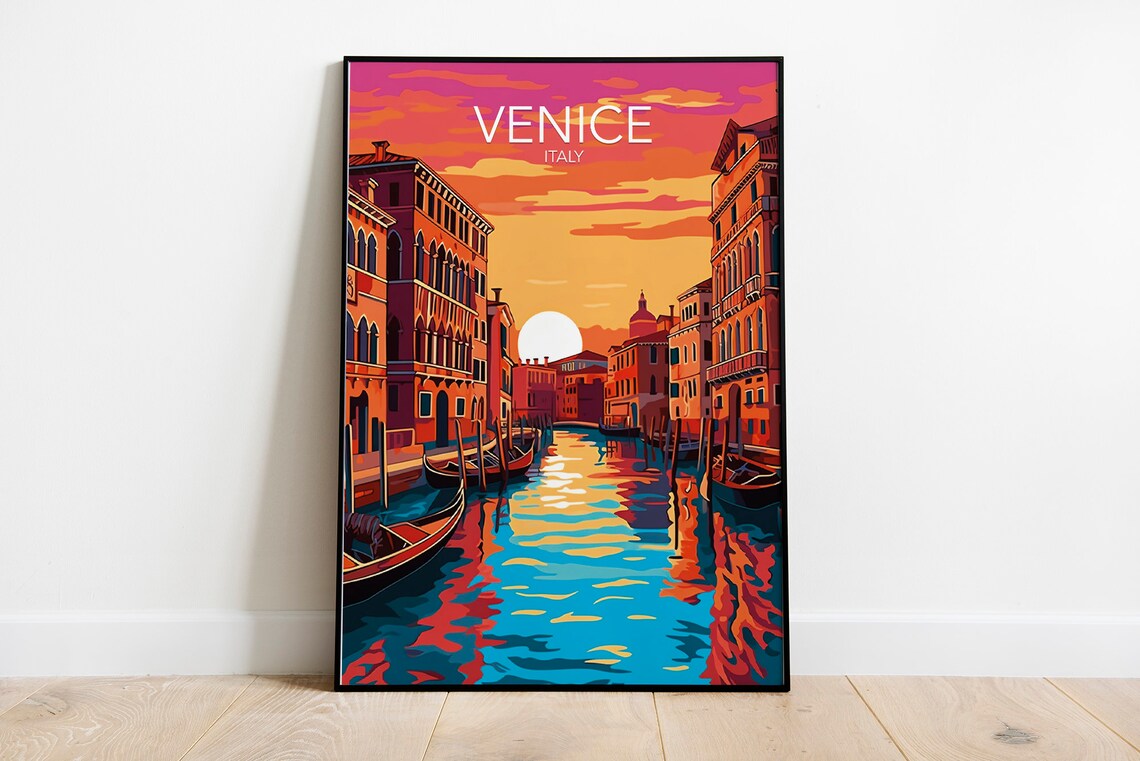 Venice Modern Travel Poster, Europe Art Print - Image 2